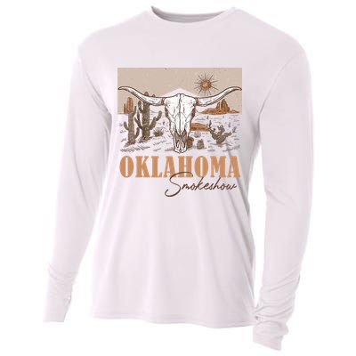 Oklahoma Smoke Show Oklahoma Smokeshow Western Country Cooling Performance Long Sleeve Crew