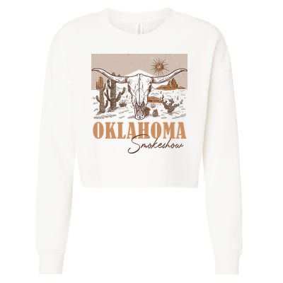 Oklahoma Smoke Show Oklahoma Smokeshow Western Country Cropped Pullover Crew