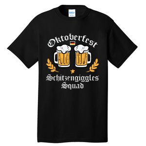 Oktoberfest Schitzengiggles Squad German Bavarian Tall T-Shirt