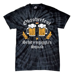 Oktoberfest Schitzengiggles Squad German Bavarian Tie-Dye T-Shirt