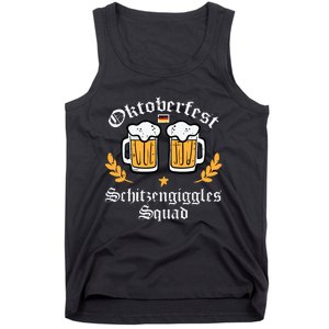 Oktoberfest Schitzengiggles Squad German Bavarian Tank Top