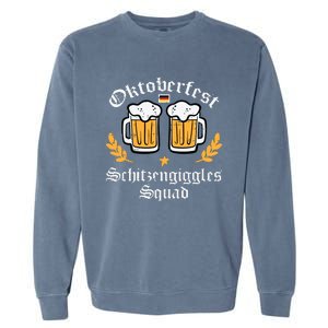 Oktoberfest Schitzengiggles Squad German Bavarian Garment-Dyed Sweatshirt