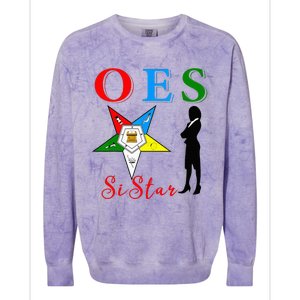 OES Sistar Sister Order of the Eastern Star Parents' Day Colorblast Crewneck Sweatshirt