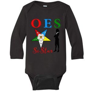 OES Sistar Sister Order of the Eastern Star Parents' Day Baby Long Sleeve Bodysuit