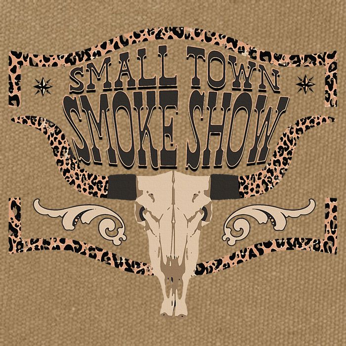 Oklahoma Smokeshow Small Town Smoke Show Cotton Canvas Backpack
