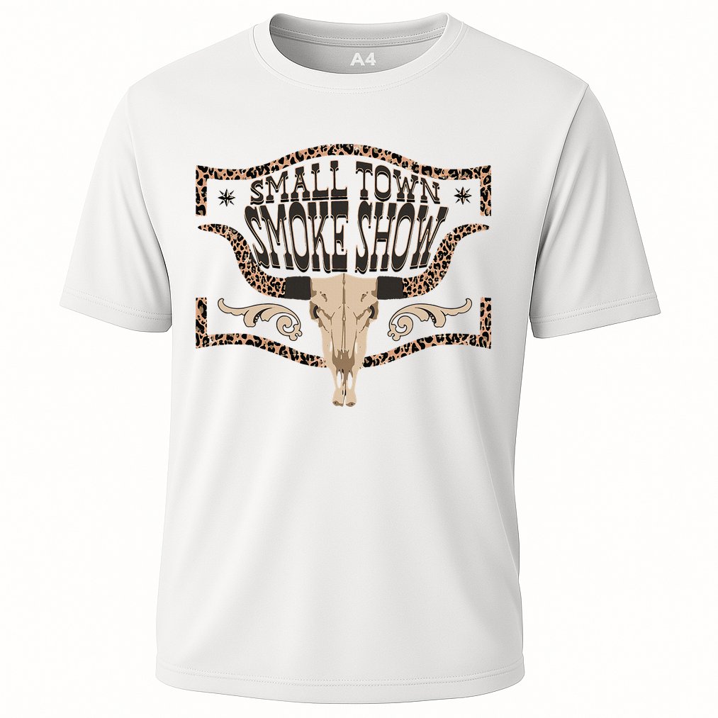 Oklahoma Smokeshow Small Town Smoke Show Cooling Performance Crew T-Shirt