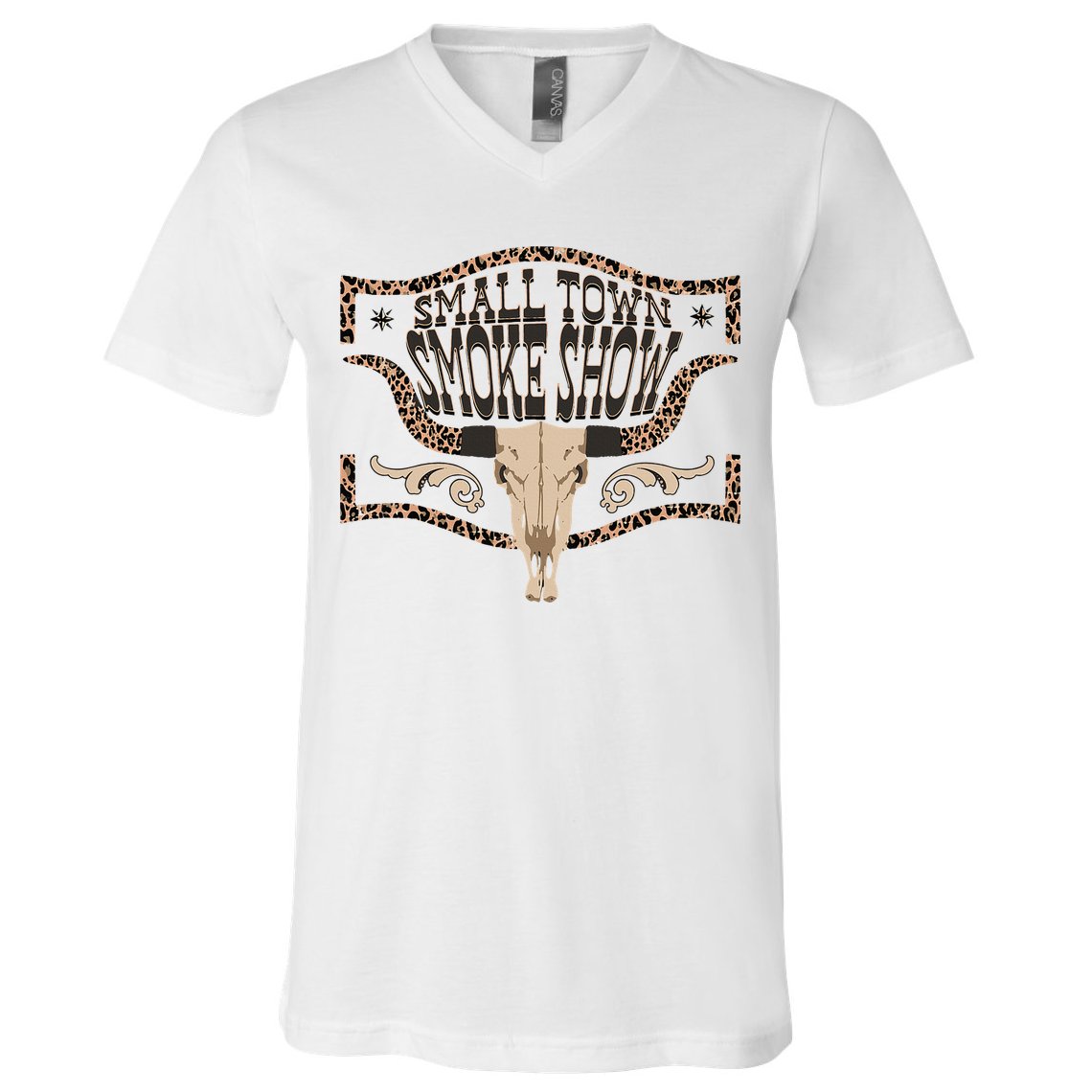 Oklahoma Smokeshow Small Town Smoke Show V-Neck T-Shirt