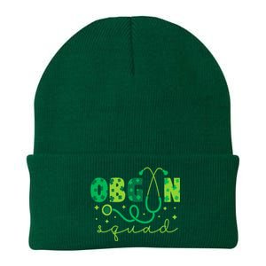 Obgyn Squad St PatrickS Day Nurse Tech Crew Knit Cap Winter Beanie