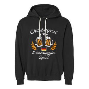 Oktoberfest Schitzengiggle Squad Bavarian Festival Garment-Dyed Fleece Hoodie