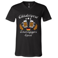 Oktoberfest Schitzengiggle Squad Bavarian Festival V-Neck T-Shirt