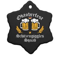 Oktoberfest Schitzengiggles Squad German Bavarian Ceramic Star Ornament