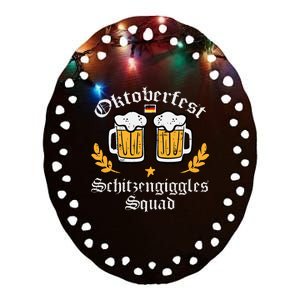 Oktoberfest Schitzengiggles Squad German Bavarian Ceramic Oval Ornament