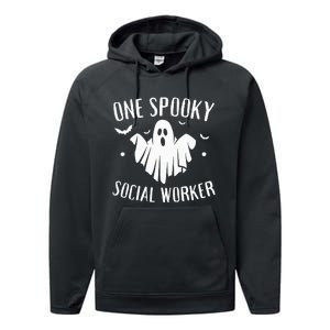 One Spooky Social Worker Ghost Halloween Performance Fleece Hoodie