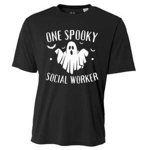 One Spooky Social Worker Ghost Halloween Cooling Performance Crew T-Shirt