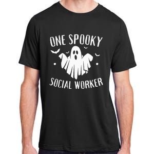 One Spooky Social Worker Ghost Halloween Adult ChromaSoft Performance T-Shirt