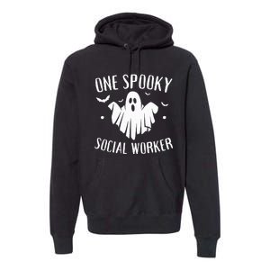 One Spooky Social Worker Ghost Halloween Premium Hoodie