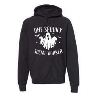 One Spooky Social Worker Ghost Halloween Premium Hoodie