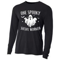 One Spooky Social Worker Ghost Halloween Cooling Performance Long Sleeve Crew