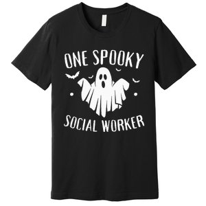 One Spooky Social Worker Ghost Halloween Premium T-Shirt