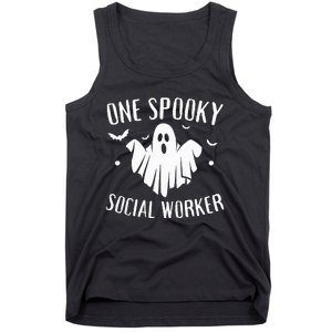 One Spooky Social Worker Ghost Halloween Tank Top