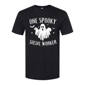 One Spooky Social Worker Ghost Halloween Softstyle CVC T-Shirt