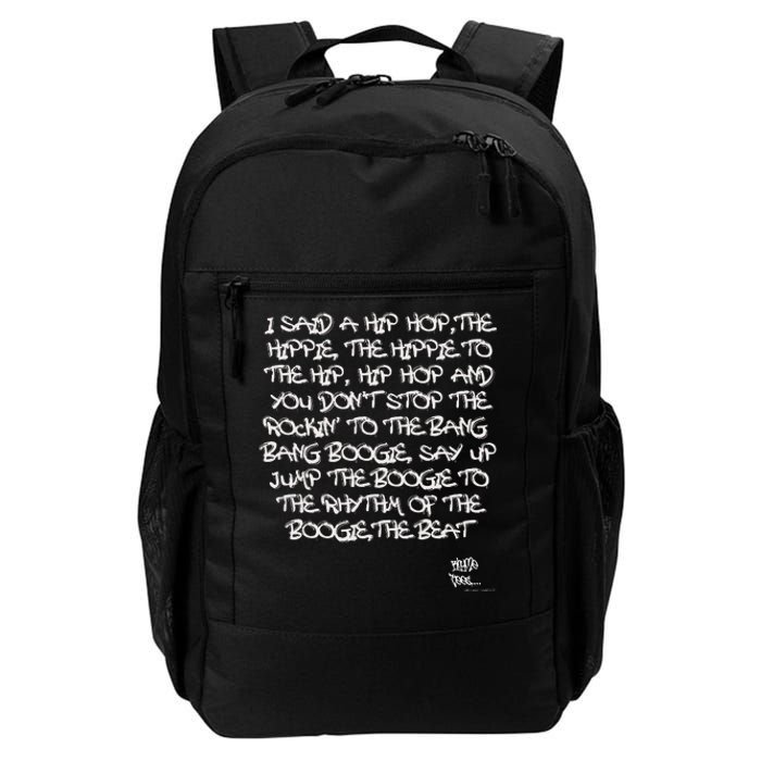 Old School Skool Rap Hip Hop Merch Lyric Quote 80s Daily Commute Backpack