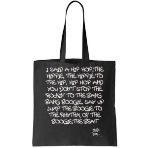 Old School Skool Rap Hip Hop Merch Lyric Quote 80s Tote Bag