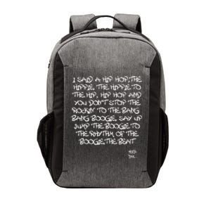 Old School Skool Rap Hip Hop Merch Lyric Quote 80s Vector Backpack