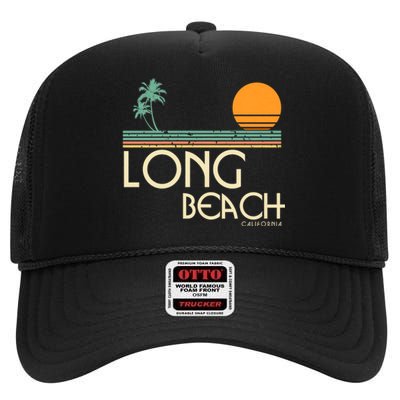 Oc Surf Style Vintage Long Beach California High Crown Mesh Back Trucker Hat