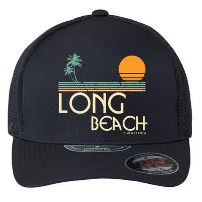 Oc Surf Style Vintage Long Beach California Flexfit Unipanel Trucker Cap