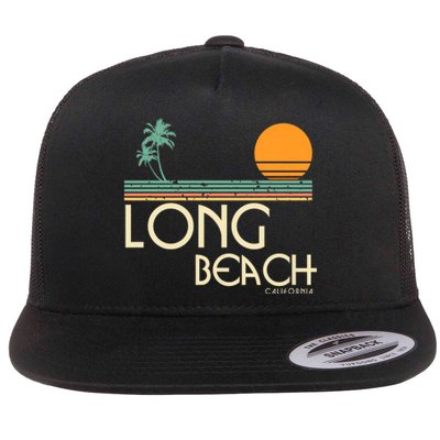 Oc Surf Style Vintage Long Beach California Flat Bill Trucker Hat