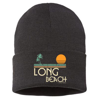 Oc Surf Style Vintage Long Beach California Sustainable Knit Beanie