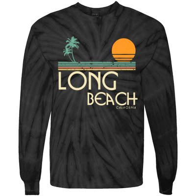 Oc Surf Style Vintage Long Beach California Tie-Dye Long Sleeve Shirt