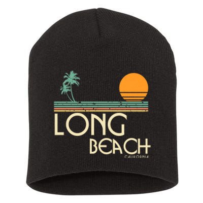 Oc Surf Style Vintage Long Beach California Short Acrylic Beanie