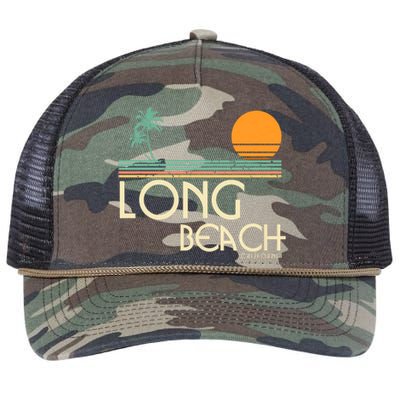 Oc Surf Style Vintage Long Beach California Retro Rope Trucker Hat Cap