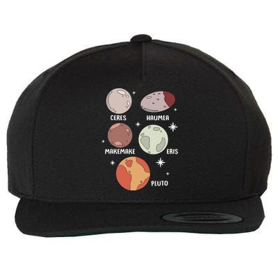 Outer Space Solar System Dwarf Planet Wool Snapback Cap