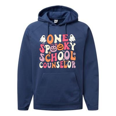 One Spooky School Counselor Halloween Teacher Counseling Performance Fleece Hoodie