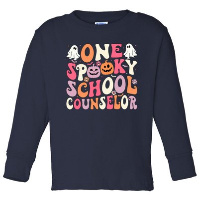 One Spooky School Counselor Halloween Teacher Counseling Toddler Long Sleeve Shirt