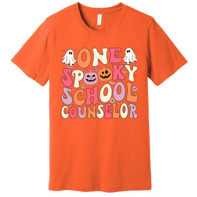 One Spooky School Counselor Halloween Teacher Counseling Premium T-Shirt