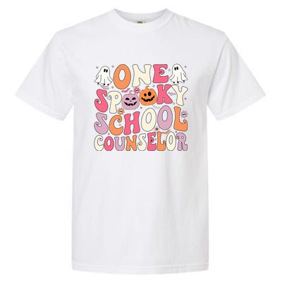 One Spooky School Counselor Halloween Teacher Counseling Garment-Dyed Heavyweight T-Shirt