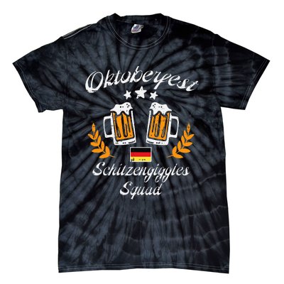 Oktoberfest Schitzengiggle Squad Bavarian Festival Tie-Dye T-Shirt