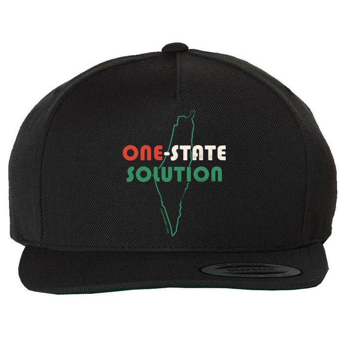 One State Solution Wool Snapback Cap