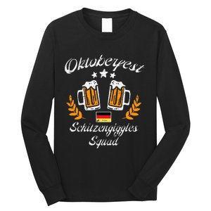 Oktoberfest Schitzengiggle Squad Bavarian Festival Long Sleeve Shirt