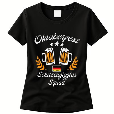 Oktoberfest Schitzengiggle Squad Bavarian Festival Womens T-Shirt