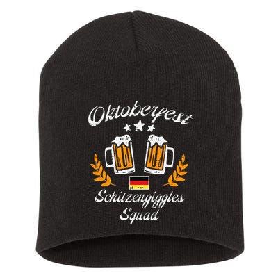 Oktoberfest Schitzengiggle Squad Bavarian Festival Short Acrylic Beanie