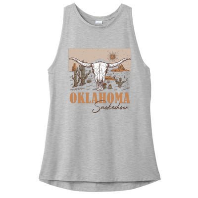 Oklahoma Smoke Show | Oklahoma Smokeshow Western Country Ladies PosiCharge Tri-Blend Wicking Tank