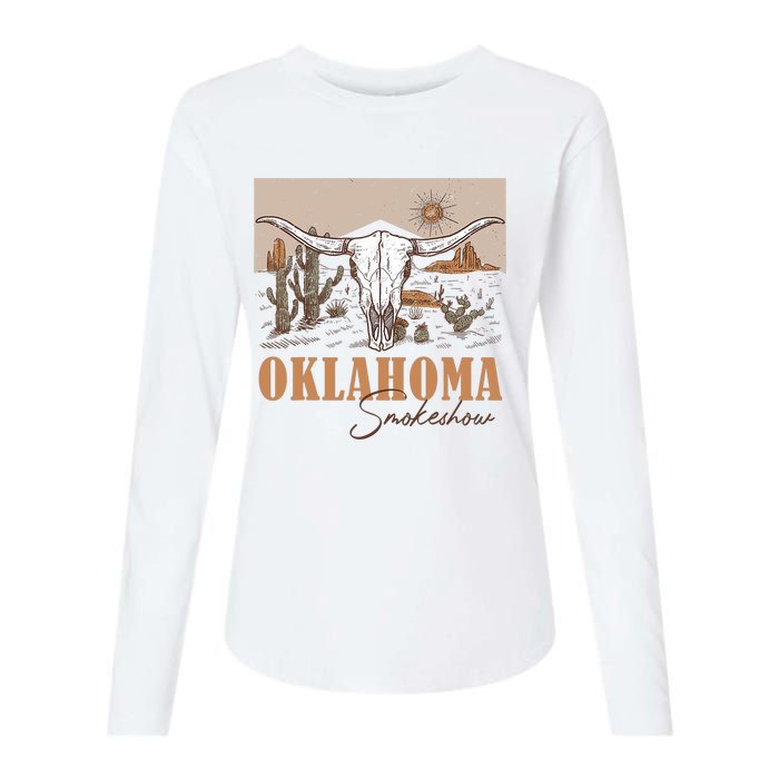 Oklahoma Smoke Show | Oklahoma Smokeshow Western Country Womens Cotton Relaxed Long Sleeve T-Shirt