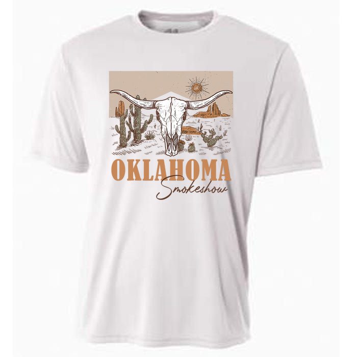 Oklahoma Smoke Show | Oklahoma Smokeshow Western Country Cooling Performance Crew T-Shirt