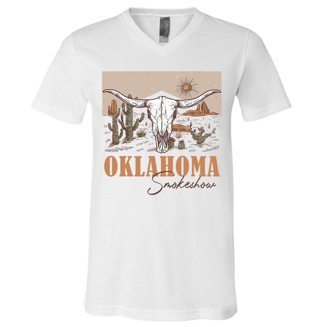 Oklahoma Smoke Show | Oklahoma Smokeshow Western Country V-Neck T-Shirt