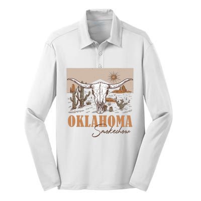 Oklahoma Smoke Show | Oklahoma Smokeshow Western Country Silk Touch Performance Long Sleeve Polo